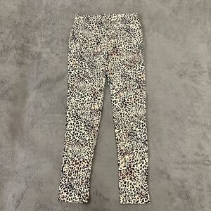 Guess Ankle Stretchy Animal Leopard Brown Leggings Pant Women's Size M